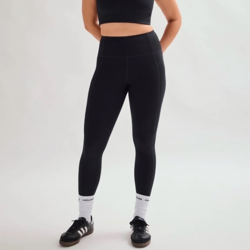 Girlfriend Collective Black Compressive High-Rise Legging in Black sz XS